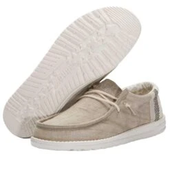 Wally Break Stitch - Khaki -Shoe Trend Shop 110791010 WALLY LINEN NATURAL KHAKI 03 9d1440f4 5c55 4805 b57f 95f07939877d