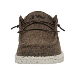 Wally Linen - Dark Brown 9 Wally Linen - Dark Brown -Shoe Trend Shop 112471628 WALLY ECO LINEN DARK BROWN LEFT 4