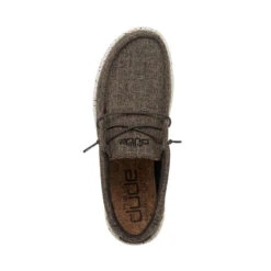 Wally Linen - Dark Brown 11 Wally Linen - Dark Brown -Shoe Trend Shop 112471628 WALLY ECO LINEN DARK BROWN LEFT 6