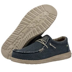 Heydude Hey Dude Men's Wally Braided Blue Night -Shoe Trend Shop 40003 4NM WALLBRAIDED BLUENIGHT PAIRBOTTOM