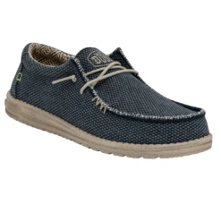 Heydude Hey Dude Men's Wally Braided Blue Night -Shoe Trend Shop 40003 4NM WALLBRAIDED BLUENIGHT RIGHTANGLE