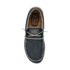 Heydude Hey Dude Men's Wally Braided Blue Night -Shoe Trend Shop 40003 4NM WALLBRAIDED BLUENIGHT RIGHTTOP