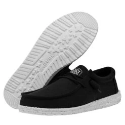 Wally Slub Canvas - Black -Shoe Trend Shop 40009 001 WALLYSLUBCANVAS BLACK PAIRBOTTOM