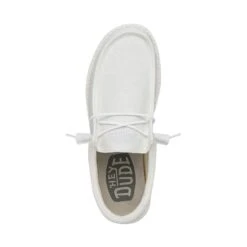 Wally Slub Canvas - White 11 Wally Slub Canvas - White -Shoe Trend Shop 40009 100 WALLYSLUBCANVAS WHITE LEFTTOP