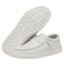Wally Slub Canvas - White 8 Wally Slub Canvas - White -Shoe Trend Shop 40009 100 WALLYSLUBCANVAS WHITE PAIRBOTTOM