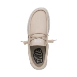 Wally Slub Canvas - Natural 11 Wally Slub Canvas - Natural -Shoe Trend Shop 40009 106 WALLYSLUBCANVAS NATURAL LEFTTOP