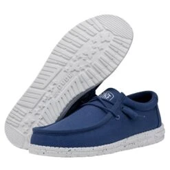 Wally Slub Canvas - True Blue 8 Wally Slub Canvas - True Blue -Shoe Trend Shop 40009 428 WALLYSLUBCANVAS TRUEBLUE PAIRBOTTOM