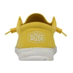 Wally Slub Canvas - Empire Yellow -Shoe Trend Shop 40009 76I WALLYSLUBCANVAS EMPIREYELLOW LEFTBACK