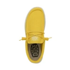 Wally Slub Canvas - Empire Yellow -Shoe Trend Shop 40009 76I WALLYSLUBCANVAS EMPIREYELLOW LEFTTOP
