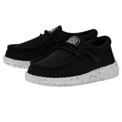 Shoe Trend Shop -Shoe Trend Shop 40029 001 WALLYTODDLERSLUBCANVAS BLACK PAIRSIDE