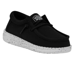 Heydude Hey Dude Wally Toddler Slub Canvas Black 14 Heydude Hey Dude Wally Toddler Slub Canvas Black -Shoe Trend Shop 40029 001 WALLYTODDLERSLUBCANVAS BLACK RIGHTANGLE