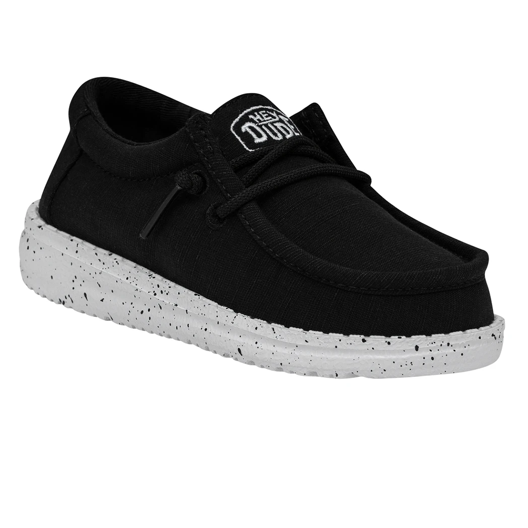 Heydude Hey Dude Wally Toddler Slub Canvas Black 7 Heydude Hey Dude Wally Toddler Slub Canvas Black - Image 7