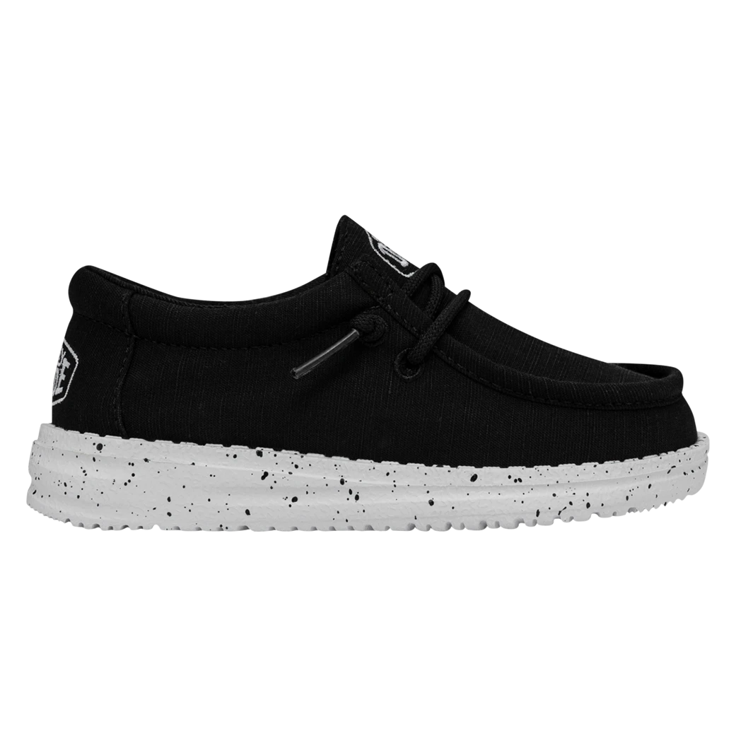 Heydude Hey Dude Wally Toddler Slub Canvas Black 3 Heydude Hey Dude Wally Toddler Slub Canvas Black - Image 3