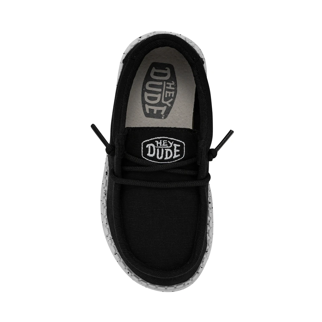 Heydude Hey Dude Wally Toddler Slub Canvas Black 5 Heydude Hey Dude Wally Toddler Slub Canvas Black - Image 5