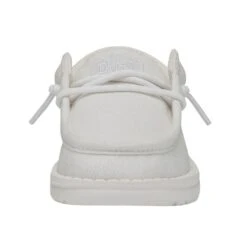 Wally Toddler Slub Canvas - White -Shoe Trend Shop 40029 100 WALLYTODDLERSLUBCANVAS WHITE LEFTFRONT