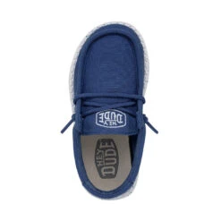 Wally Toddler Slub Canvas - True Blue 11 Wally Toddler Slub Canvas - True Blue -Shoe Trend Shop 40029 428 WALLYTODDLERSLUBCANVAS TRUEBLUE LEFTTOP