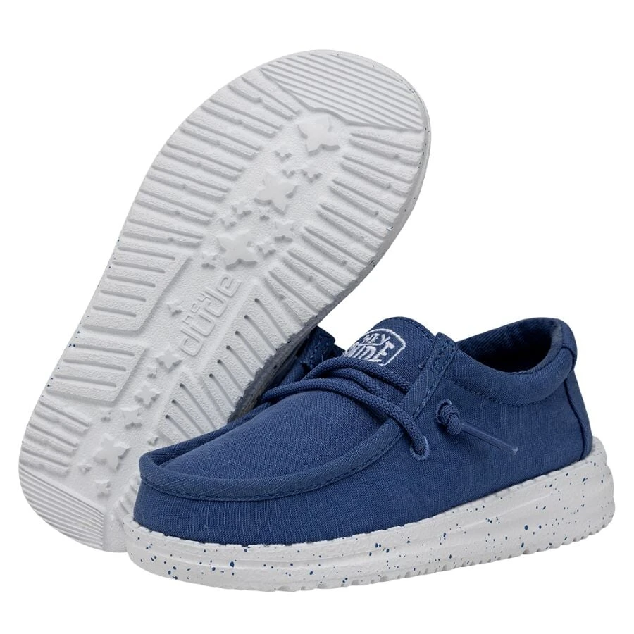 Wally Toddler Slub Canvas - True Blue 3 Wally Toddler Slub Canvas - True Blue - Image 3