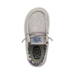 Wally Toddler Patriotic - Off White Patriotic -Shoe Trend Shop 40031 1K1 WALLYTODDLERPATRIOTIC OFFWHITEPATRIOTIC LEFTTOP