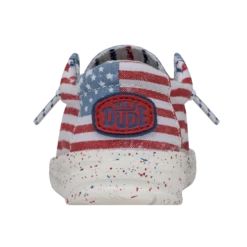 Heydude Hey Dude Wally Toddler Patriotic Stars & Stripes -Shoe Trend Shop 40031 9C8 WALLYTODDLERPATRIOTIC STARSANDSTRIPES LEFTBACK