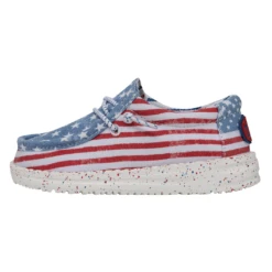 Heydude Hey Dude Wally Toddler Patriotic Stars & Stripes -Shoe Trend Shop 40031 9C8 WALLYTODDLERPATRIOTIC STARSANDSTRIPES LEFTSIDE 1