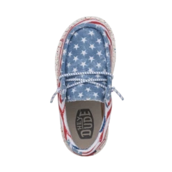 Heydude Hey Dude Wally Toddler Patriotic Stars & Stripes -Shoe Trend Shop 40031 9C8 WALLYTODDLERPATRIOTIC STARSANDSTRIPES LEFTTOP