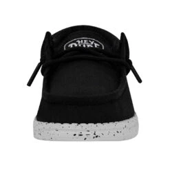 Wally Youth Slub Canvas - Black 9 Wally Youth Slub Canvas - Black -Shoe Trend Shop 40044 001 WALLYYOUTHSLUBCANVAS BLACK LEFTFRONT