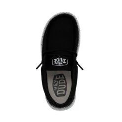 Wally Youth Slub Canvas - Black 11 Wally Youth Slub Canvas - Black -Shoe Trend Shop 40044 001 WALLYYOUTHSLUBCANVAS BLACK LEFTTOP