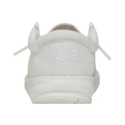 Wally Youth Slub Canvas - White 10 Wally Youth Slub Canvas - White -Shoe Trend Shop 40044 100 WALLYYOUTHSLUBCANVAS WHITE LEFTBACK