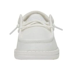 Wally Youth Slub Canvas - White 9 Wally Youth Slub Canvas - White -Shoe Trend Shop 40044 100 WALLYYOUTHSLUBCANVAS WHITE LEFTFRONT 1