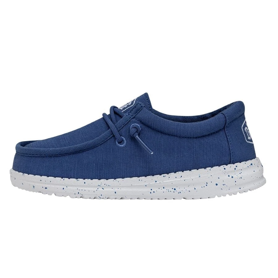 Wally Youth Slub Canvas - True Blue 1 Wally Youth Slub Canvas - True Blue