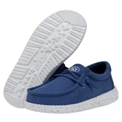 Wally Youth Slub Canvas - True Blue 8 Wally Youth Slub Canvas - True Blue -Shoe Trend Shop 40044 428 WALLYYOUTHSLUBCANVAS TRUEBLUE PAIRBOTTOM