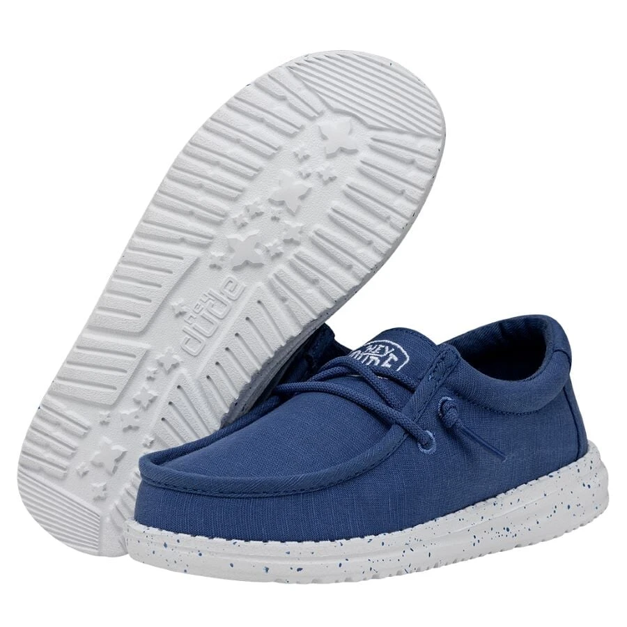 Wally Youth Slub Canvas - True Blue 3 Wally Youth Slub Canvas - True Blue - Image 3