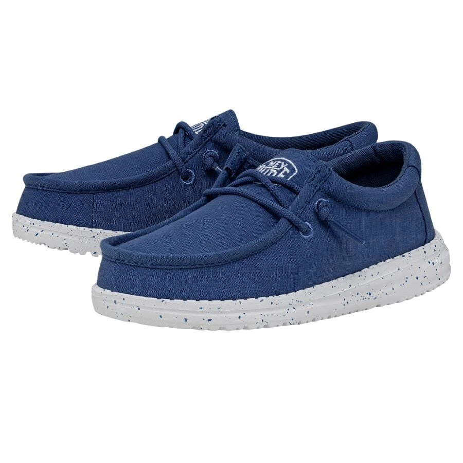 Wally Youth Slub Canvas - True Blue 2 Wally Youth Slub Canvas - True Blue - Image 2