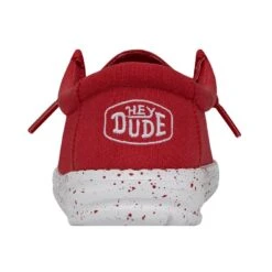 Wally Youth Slub Canvas - Red -Shoe Trend Shop 40044 610 WALLYYOUTHSLUBCANVAS RED LEFTBACK