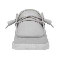Wendy Slub Canvas - Light Grey 9 Wendy Slub Canvas - Light Grey -Shoe Trend Shop 40063 007 WENDYSLUBCANVAS LIGHTGREY LEFTFRONT