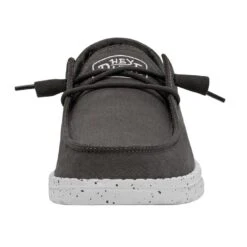 Wendy Slub Canvas - Dark Grey 9 Wendy Slub Canvas - Dark Grey -Shoe Trend Shop 40063 029 WENDY SLUB CANVAS DARK GREY LEFT 4
