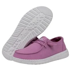 Wendy Slub Canvas - Violet -Shoe Trend Shop 40063 508 WENDYSLUBCANVAS VIOLET PAIRBOTTOM