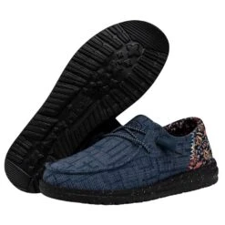 Wendy Funk Slub Blanket - Midnight Rain 8 Wendy Funk Slub Blanket - Midnight Rain -Shoe Trend Shop 40066 4MK WENDYFUNKSLUBBLANKET MIDNIGHTRAIN PAIRBOTTOM