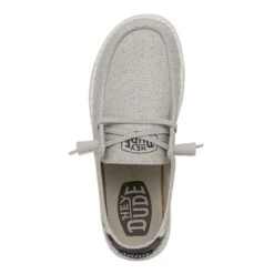 Heydude Hey Dude Wendy Woven Light Grey -Shoe Trend Shop 40098 007 WENDYWOVEN LIGHTGREY LEFTTOP