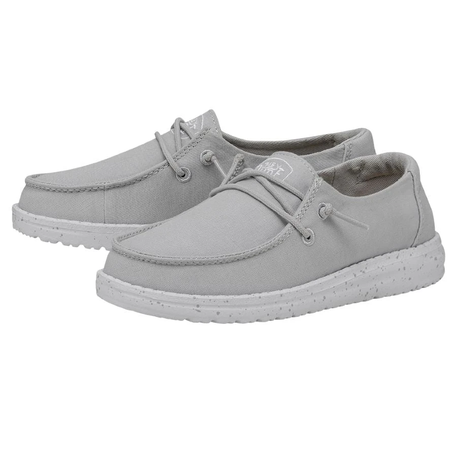 Wendy Youth Slub Canvas - Light Grey 2 Wendy Youth Slub Canvas - Light Grey - Image 2