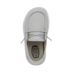 Wendy Toddler Slub Canvas - Light Grey -Shoe Trend Shop 40144 007 WENDYTODDLERSLUBCANVAS LIGHTGREY LEFTTOP