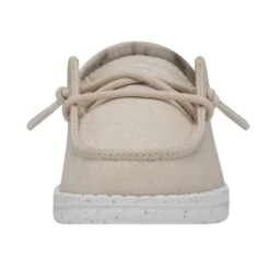 Wendy Toddler Slub Canvas - Natural 9 Wendy Toddler Slub Canvas - Natural -Shoe Trend Shop 40144 106 WENDYTODDLERSLUBCANVAS NATURAL LEFTFRONT