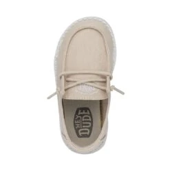 Wendy Toddler Slub Canvas - Natural 11 Wendy Toddler Slub Canvas - Natural -Shoe Trend Shop 40144 106 WENDYTODDLERSLUBCANVAS NATURAL LEFTTOP