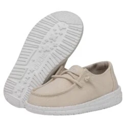 Wendy Toddler Slub Canvas - Natural 8 Wendy Toddler Slub Canvas - Natural -Shoe Trend Shop 40144 106 WENDYTODDLERSLUBCANVAS NATURAL PAIRBOTTOM