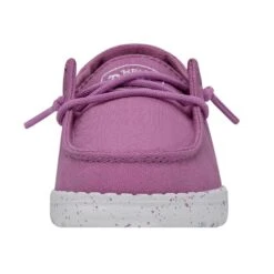 Wendy Toddler Slub Canvas - Violet -Shoe Trend Shop 40144 508 WENDYTODDLERSLUBCANVAS VIOLET LEFTFRONT