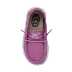 Heydude Hey Dude Wendy Toddler Slub Violet 13 Heydude Hey Dude Wendy Toddler Slub Violet -Shoe Trend Shop 40144 508 WENDYTODDLERSLUBCANVAS VIOLET RIGHTTOP