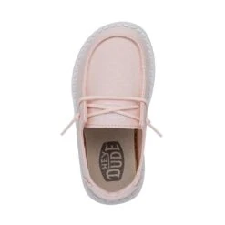 Heydude Hey Dude Wendy Toddler Slub Canvas Pink 14 Heydude Hey Dude Wendy Toddler Slub Canvas Pink -Shoe Trend Shop 40144 680 WENDYTODDLERSLUBCANVAS PINK LEFTTOP