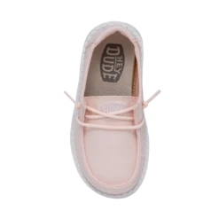 Heydude Hey Dude Wendy Toddler Slub Canvas Pink 15 Heydude Hey Dude Wendy Toddler Slub Canvas Pink -Shoe Trend Shop 40144 680 WENDYTODDLERSLUBCANVAS PINK RIGHTTOP
