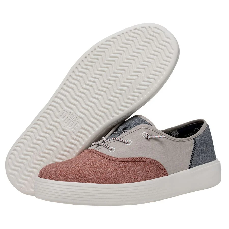 Shoe Trend Shop -Shoe Trend Shop 40179 6WM CONWAYMCRAFTLINEN REDWHITEBLUE PAIRBOTTOM