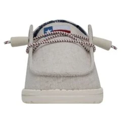 Wendy Texas Canvas - Off White 9 Wendy Texas Canvas - Off White -Shoe Trend Shop 40381 1LB WENDYTEXASCANVAS OFFWHITE LEFTFRONT